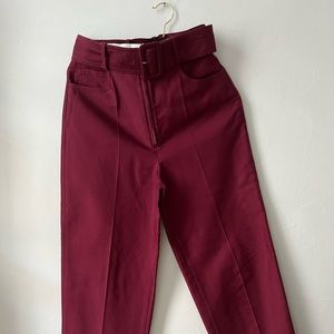 Sandro Belted Wide Leg Trousers